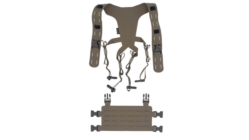 Wilder Tactical Hitman Gear Lightweight Molle Placard W/ Shoulder Harness V1, Ranger Green, Adjustable, HMGCR08RG