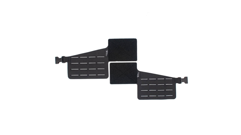 Wilder Tactical Hitman Gear Lightweight Rib Rack Wing V1 w/4 Columns Of Molle, Set Of 2, Black, Adjustable, HMGCR05BK