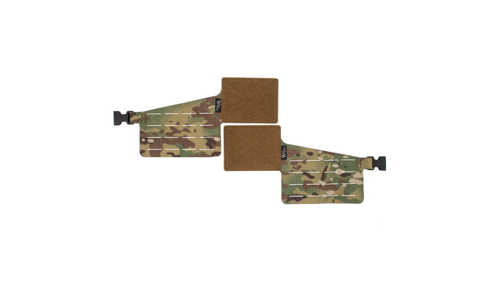 Wilder Tactical Hitman Gear Lightweight Rib Rack Wing V1 w/4 Columns Of Molle, Set Of 2, Multicam, Adjustable, HMGCR05MC