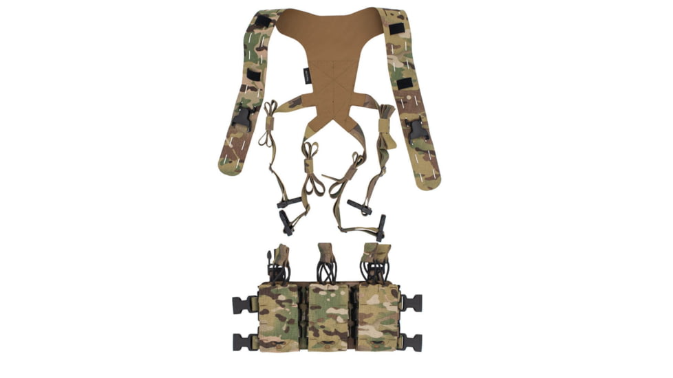 Wilder Tactical Hitman Gear Lightweight Six Pack Rifle Placard W/ Shoulder Harness V1, Multicam, Adjustable, HMGCR10MC
