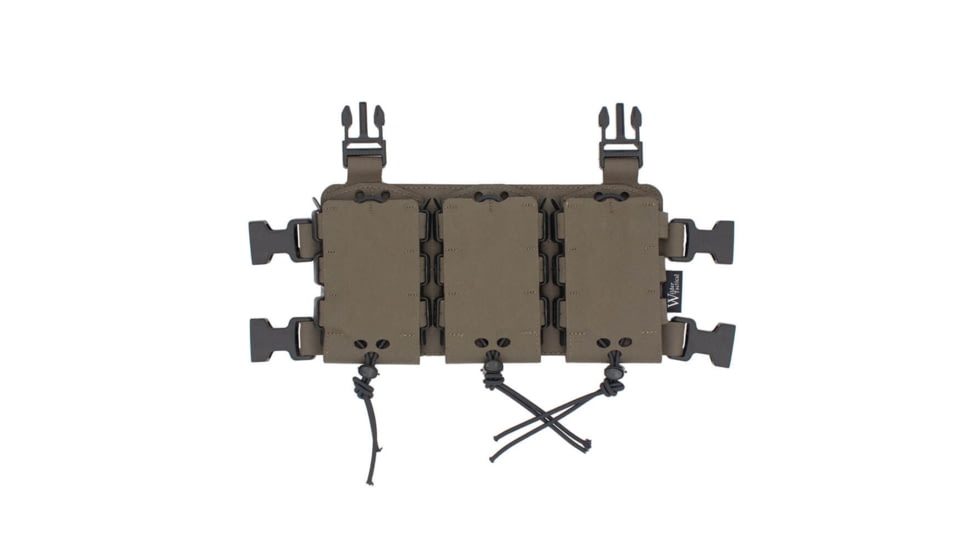 Wilder Tactical Hitman Gear Lightweight Triple Rifle Placard V1, Ranger Green, Adjustable, HMGCR02RG