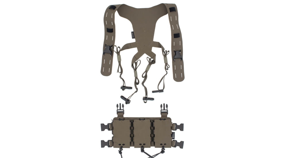 Wilder Tactical Hitman Gear Lightweight Triple Rifle Placard W/ Shoulder Harness V1, Ranger Green, Adjustable, HMGCR09RG