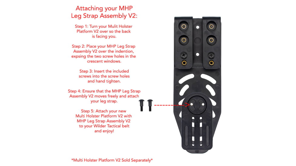 Wilder Tactical MHP Leg Strap Assembly w/ 1.5in Elastic Leg Strap, Cobra FM Buckle, Left Hand, Black, MHPLSABK150P-LH