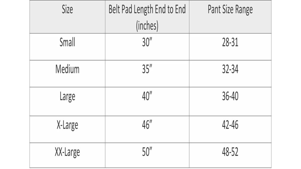 Wilder Tactical Minimalist Belt Pad, 36-40in, Black, Large, BPBKLG