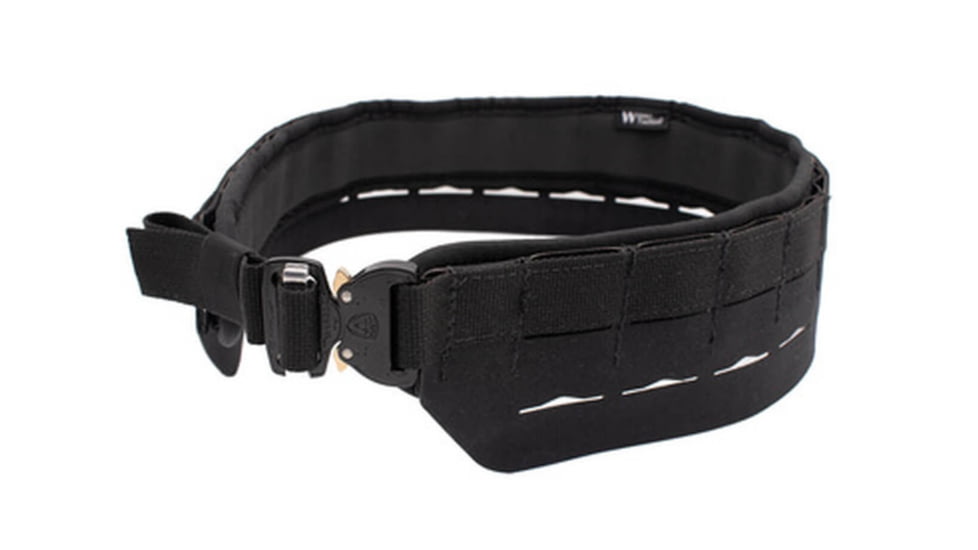 Wilder Tactical Minimalist Molle Belt w/ Urban Assault Pad/ Cobra FM Buckle, Black, Medium, 32-34, MMBBKMD