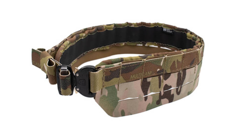 Wilder Tactical Minimalist Molle Belt w/ Urban Assault Pad/ Cobra FM Buckle, Multicam, Large, 36-40, MMBMCLG