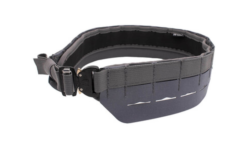 Wilder Tactical Minimalist Molle Belt w/ Urban Assault Pad/ Cobra FM Buckle, Wolf Gray, Small, 28-32, MMBWGSM
