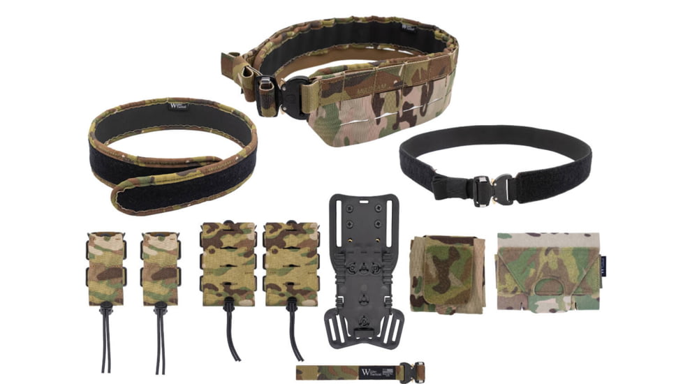 Wilder Tactical Minimalist Molle Elite Package/500D Dump Pouch, Cobra FM Buckle, Multicam, Medium, 32-36, MMBEPMCMD