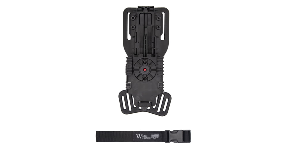 Wilder Tactical Modified QUBL, w/1.5in Elastic Leg Strap, Black, MQUBLLSBK150P