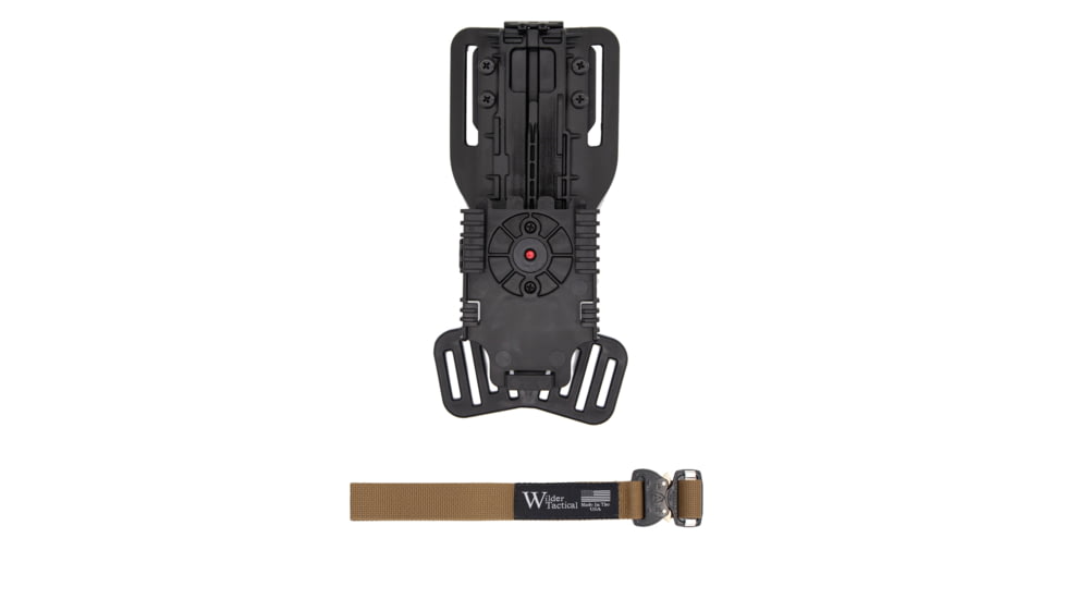 Wilder Tactical Modified QUBL, w/ 1in Drop Leg Strap, Cobra FM Buckle, Coyote Brown, MQUBLLSCB1FM