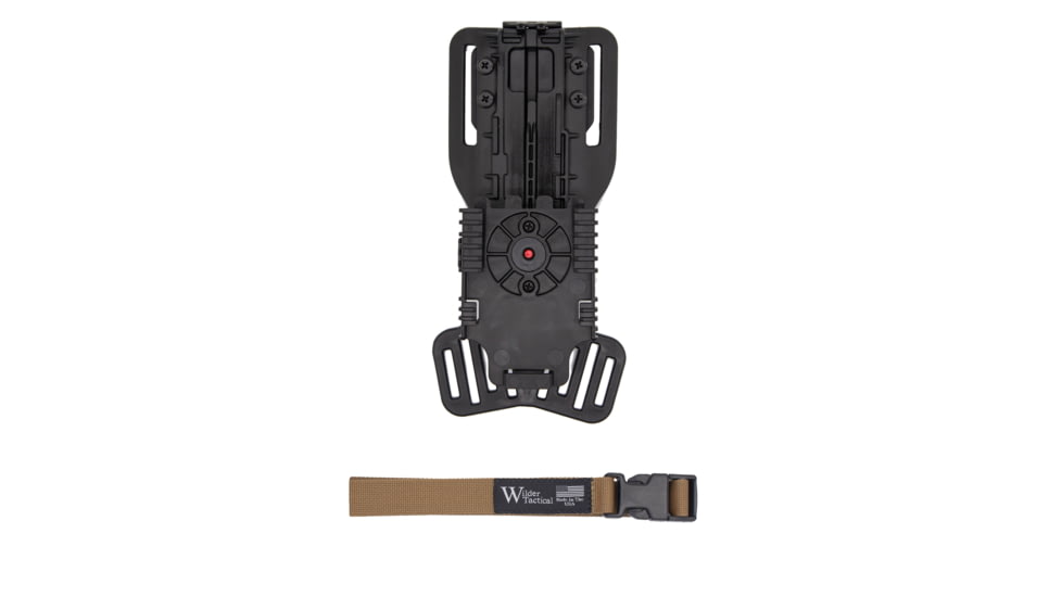 Wilder Tactical Modified QUBL, w/ 1in Drop Leg Strap, Plastic Buckle, Coyote Brown, MQUBLLSCB1P