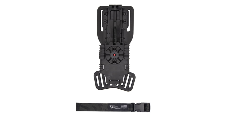 Wilder Tactical Modified QUBL, w/ 1in Drop Leg Strap, Plastic Buckle, Multicam Black, MQUBLLSMCB1P