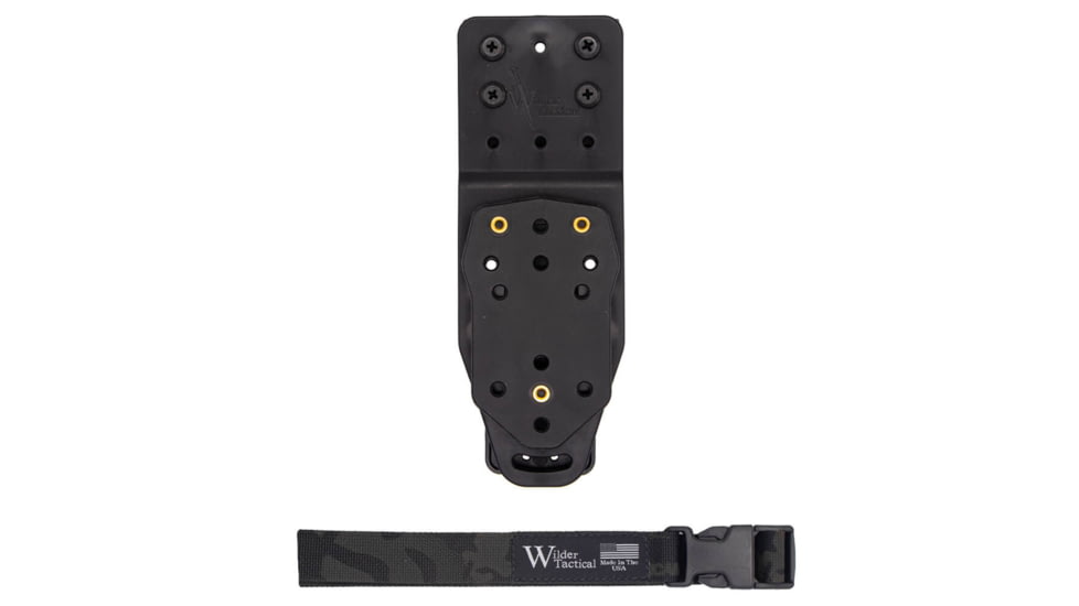 Wilder Tactical Multi Holster Platform V2 w/MHP Adapter 1in Web Strap, Plastic, Right, Black, MHPBKADAPTBK1PUABMC