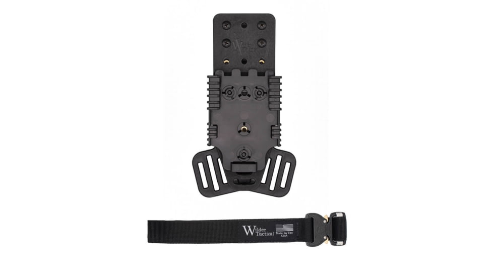 Wilder Tactical Multi Holster Platform w/QLS Receiver / 1in Web Strap, Cobra FM, Left, Black, MHPBKQLSBK1FMUABMC-LH