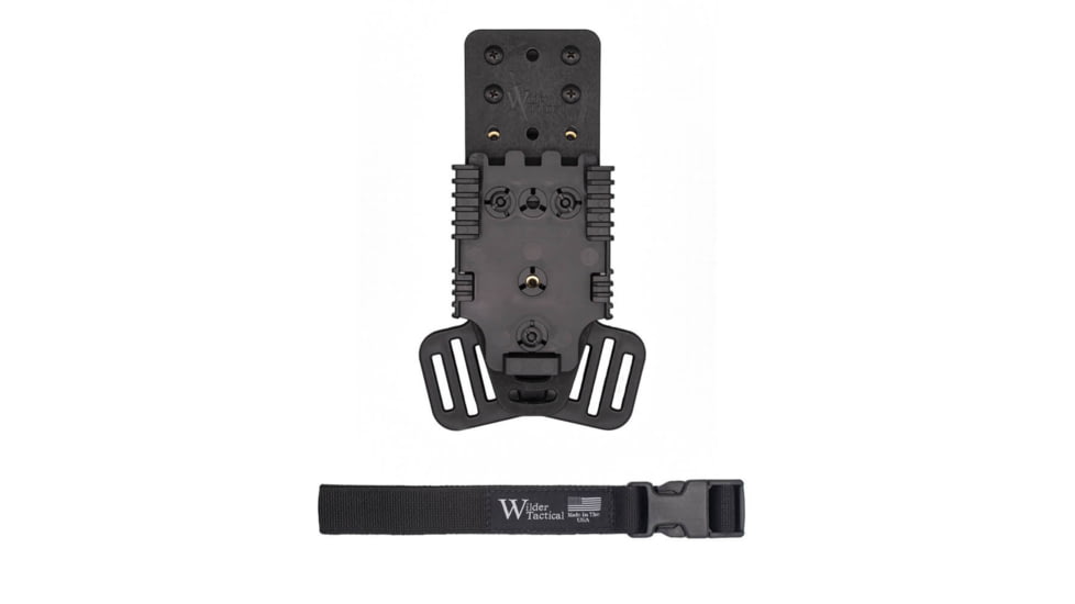 Wilder Tactical Multi Holster Platform w/QLS Receiver / 1in Web Strap, Plastic, Left, Black, MHPBKQLSBK1PUABMC-LH