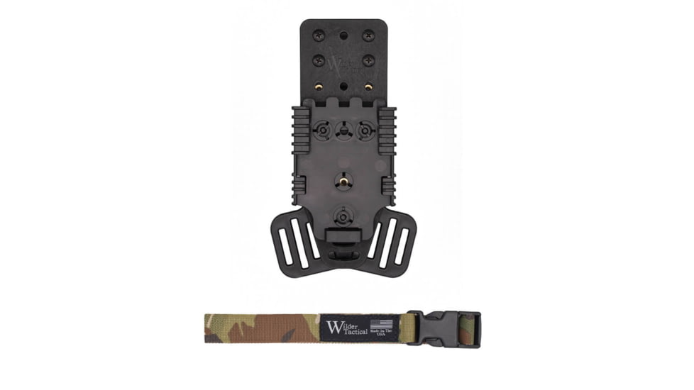 Wilder Tactical Multi Holster Platform w/QLS Receiver / 1in Web Strap, Plastic, Right, Multicam, MHPBKQLSMC1PUABMC