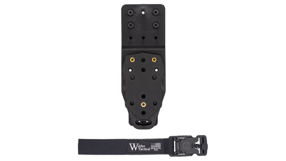 Wilder Tactical Platform V2 Multi Holster w/Adapter 1in Web Strap, V Buckle, Right, Black, MHPBKADAPTBK1VUABMC