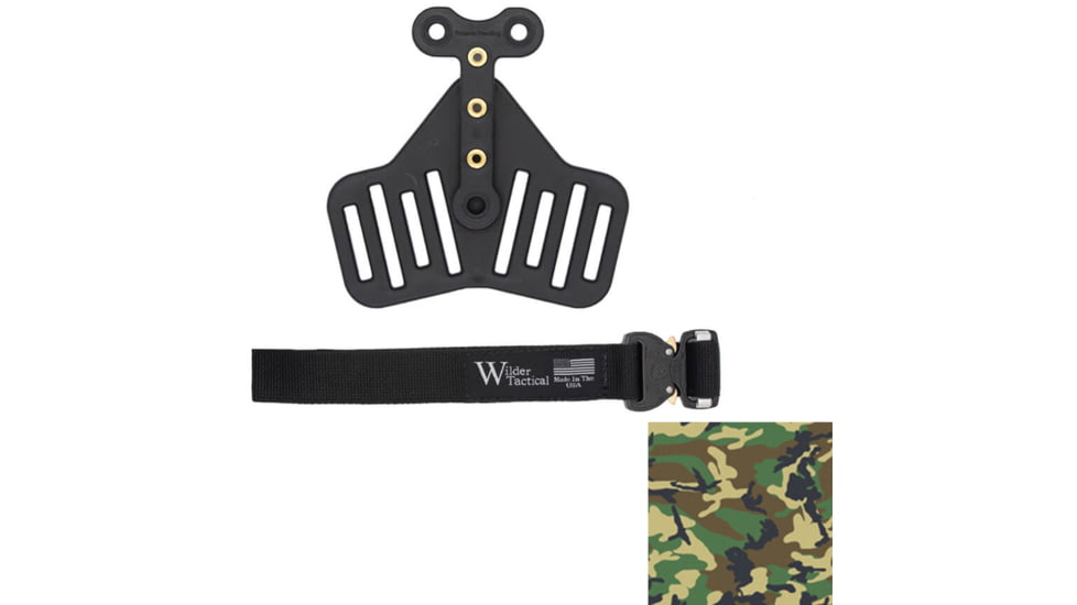 Wilder Tactical UBL Leg Strap Assembly, 1in Webbing, Cobra FM Buckle, M81 Woodland, UBLLSAM811FM