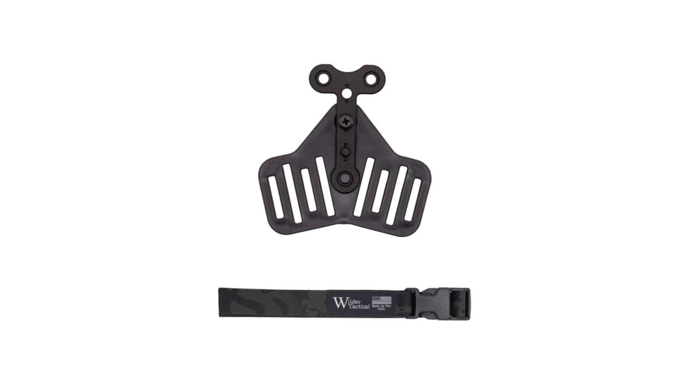 Wilder Tactical UBL Leg Strap Assembly, 1in Webbing, Plastic Buckle, Multicam Black, UBLLSAMCB1P