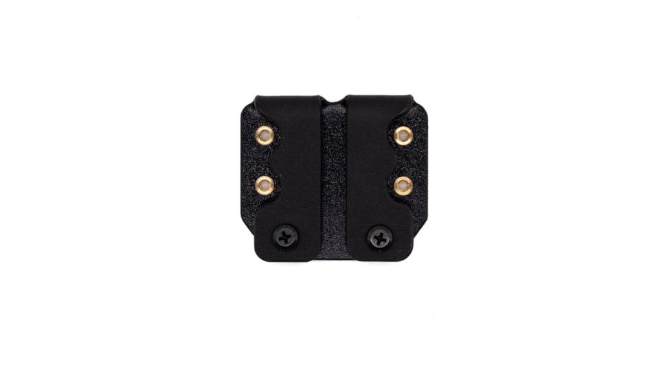 Wilder Tactical Urban Assault Double Pistol Magazine Base Plate Belt Clip, Black, UASDPBPBC
