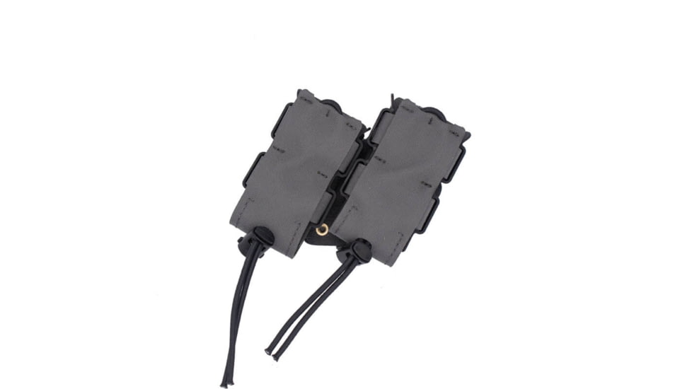 Wilder Tactical Urban Assault Rotating Double Pistol Extended Magazine Pouch, Duty UAB Clip, Wolf Gray, UASEXRDPWGDBC