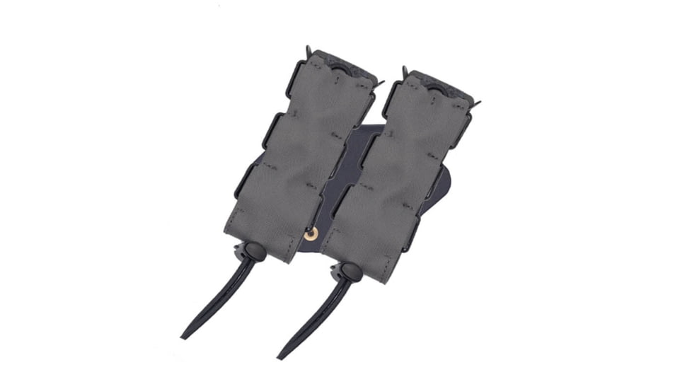 Wilder Tactical Urban Assault Rotating Double Pistol Extended Magazine Pouch, UAB Clip, Wolf Gray, UASEXRDPWGBC