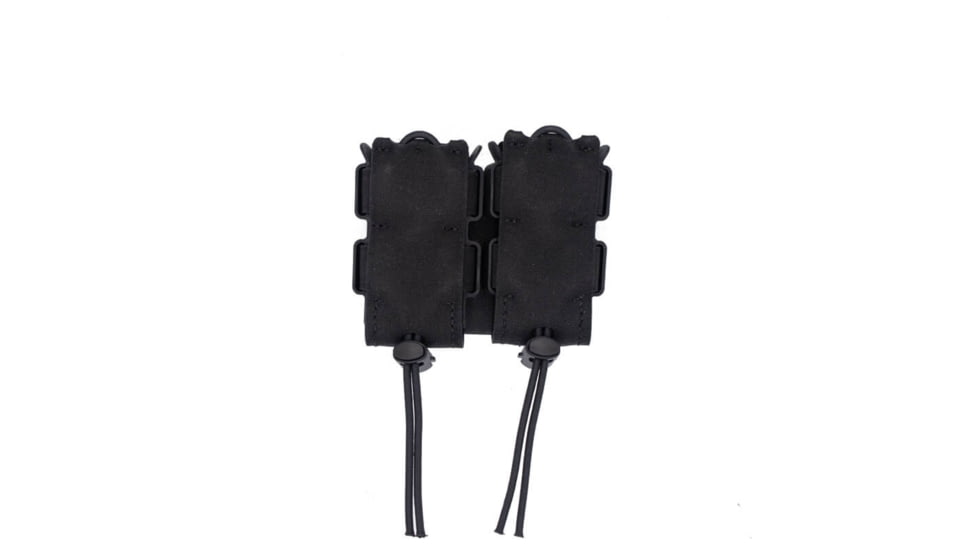 Wilder Tactical Urban Assault Standard Double Pistol Magazine Pouch Belt Mount, Duty UAB Clip, Black, UASDPBKDBC