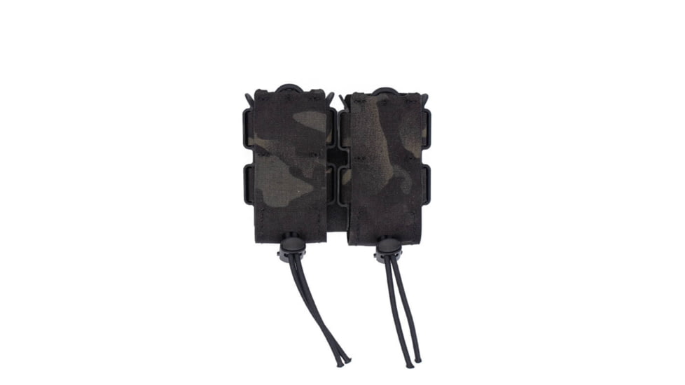 Wilder Tactical Urban Assault Standard Double Pistol Magazine Pouch Belt Mount, Duty UAB Clip, Multicam Black, UASDPMCBDBC