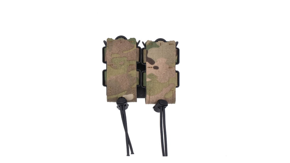 Wilder Tactical Urban Assault Standard Double Pistol Magazine Pouch Belt Mount, Duty UAB Clip, Multicam, UASDPMCDBC