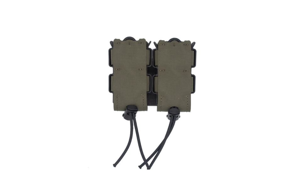 Wilder Tactical Urban Assault Standard Double Pistol Magazine Pouch Belt Mount, UAB Clip, Ranger Green, UASDPRGBC
