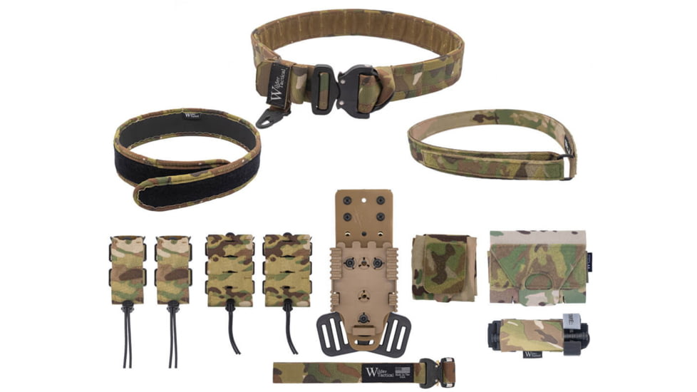 Wilder Tactical Urban Elite Kit w/ 500D Extended Dump Pouch, Left, Multicam, 32-36, UEKMCEXMD-LH
