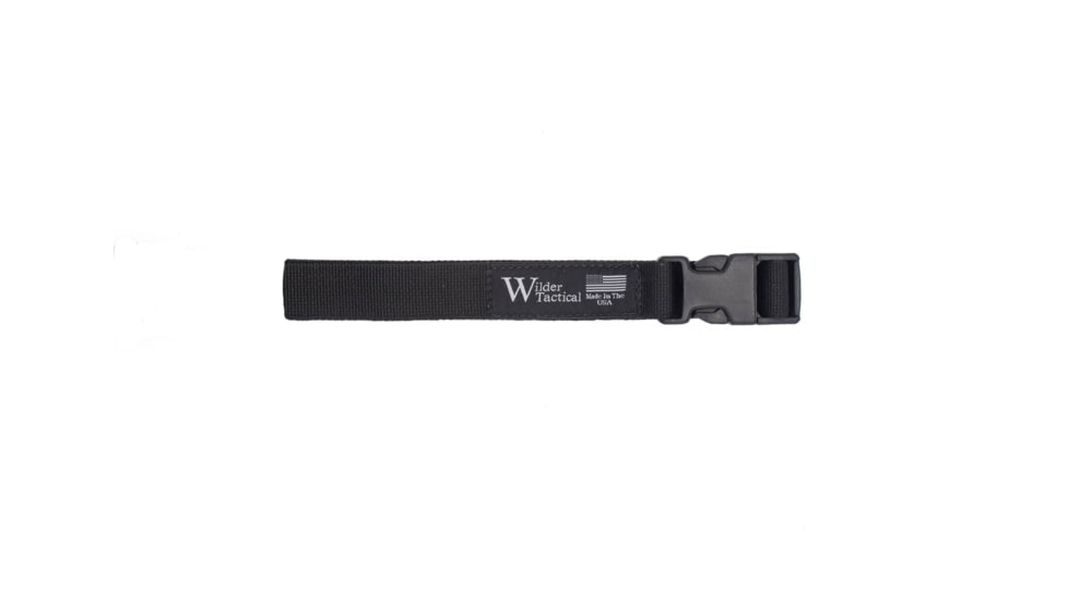 Wilder Tactical Webbing Leg Strap, Plastic Buckle, Right Hand, Black, LSBK1P