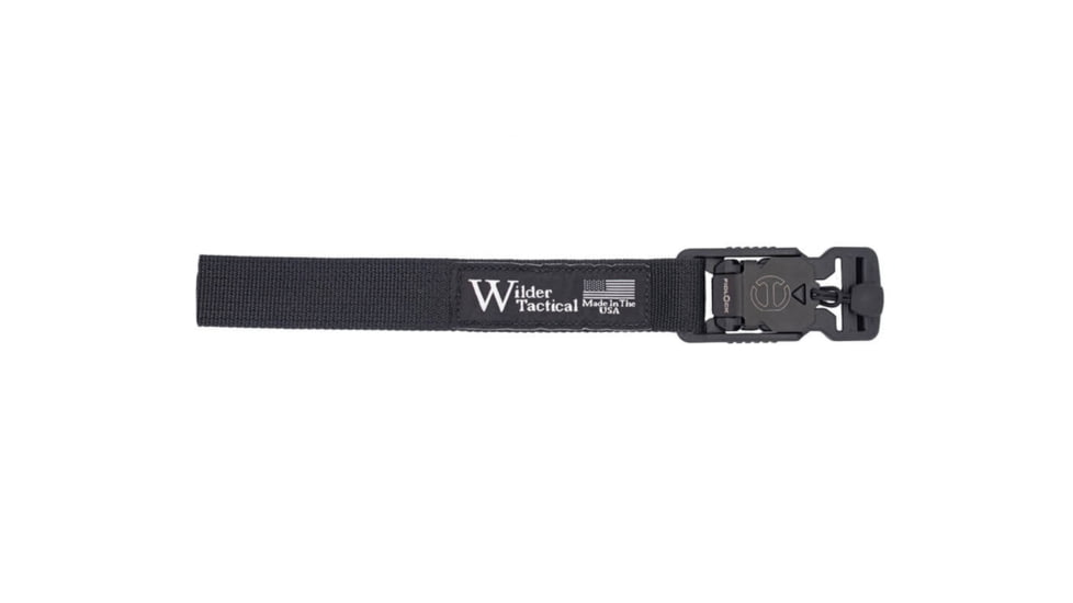 Wilder Tactical Webbing Leg Strap, V Buckle, Right Hand, Black, LSBK1V