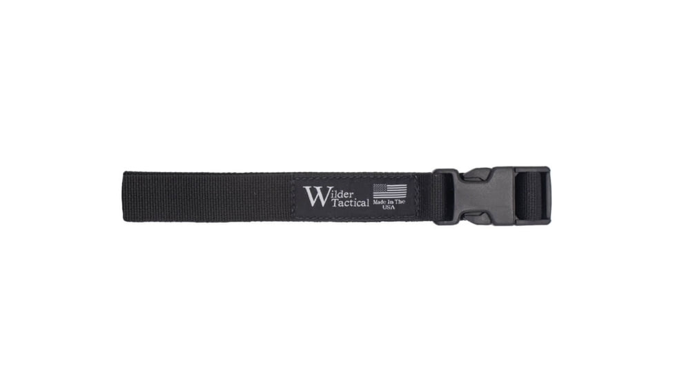 Wilder Tactical Webbing Leg Strap, Plastic Buckle, Left Hand, Black, LSBK1P-LH