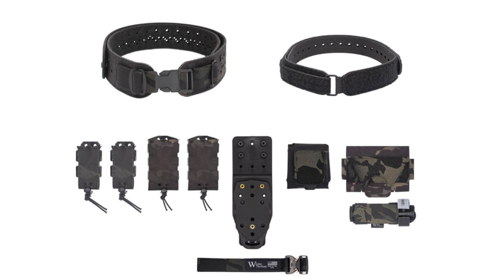 Wilder Tactical Womans Hitman Gear Charlie Truform Elite Full Curve Kit w/Mhp Adapter, 1in Plastic Side Release, Multicam Black, Extra Small/Large, WHMGCHEKMCB09