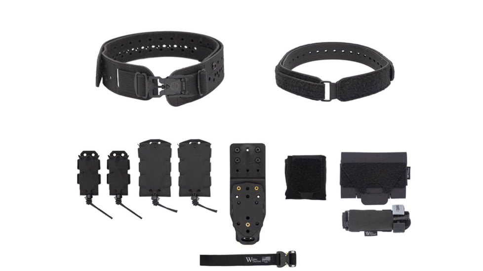 Wilder Tactical Womans Hitman Gear Charlie Truform Elite Full Curve Kit w/Mhp Adapter, V-Buckle, Black, Extra Small/Large, WHMGCHEKBK11