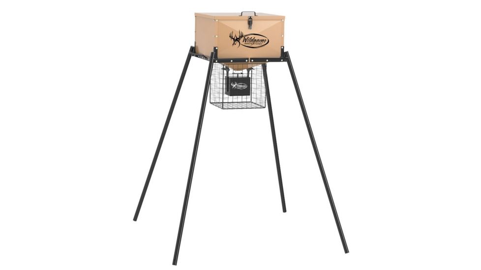 Wildgame Innovations Heavy Metal 200 - 200 lb Flat Box Metal Feeder System, Brown HM-200D