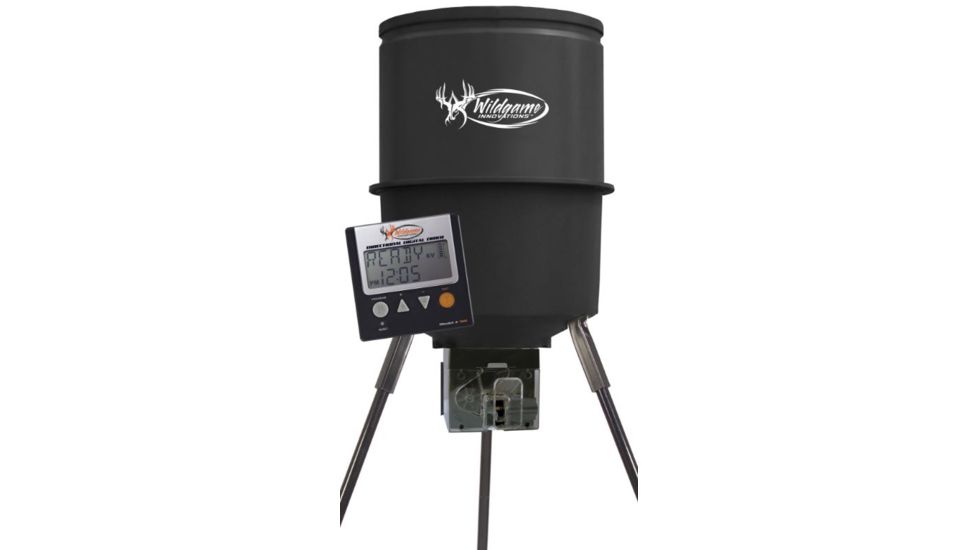 Wildgame Innovations Quick Set Direct - 300 lb / Polyethylene 40 Gallon Barrel w/ WX-1 Directional Feeder, Black WDX1