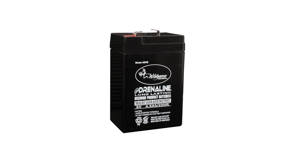 Wildgame Innovations 6 Volt Rechargeable Battery - 6V/4.5A, Bulk Pack, Black 6VB