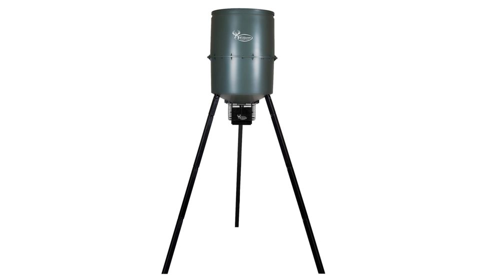 Wildgame Innovations Quick Set Pro 270lb 40 Gal Poly Barrel Feeder w/Digital Timer, OD Green, W270PRO