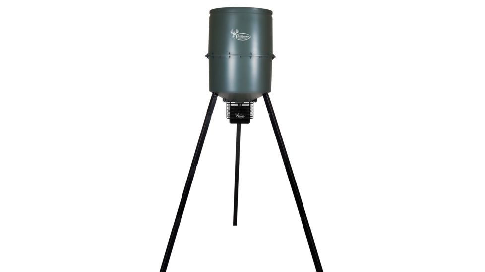 Wildgame Innovations Quick Set Pro 270lb 40 Gal Poly Barrel Feeder w/Digital Timer, OD Green, W270PRO