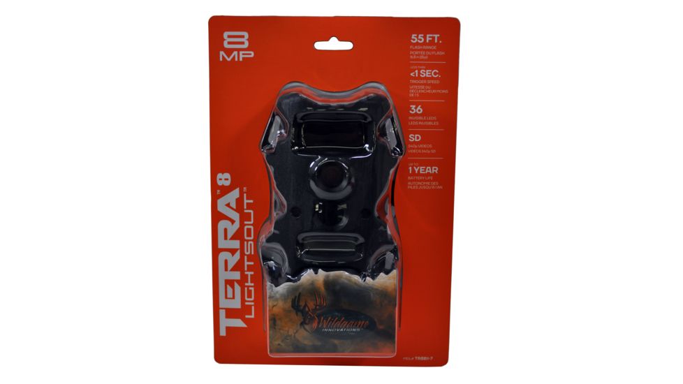 Wildgame Innovations TERRA 8 Lightsout 8 MP Micro Digital Trail Camera, Black, TR6B1-7