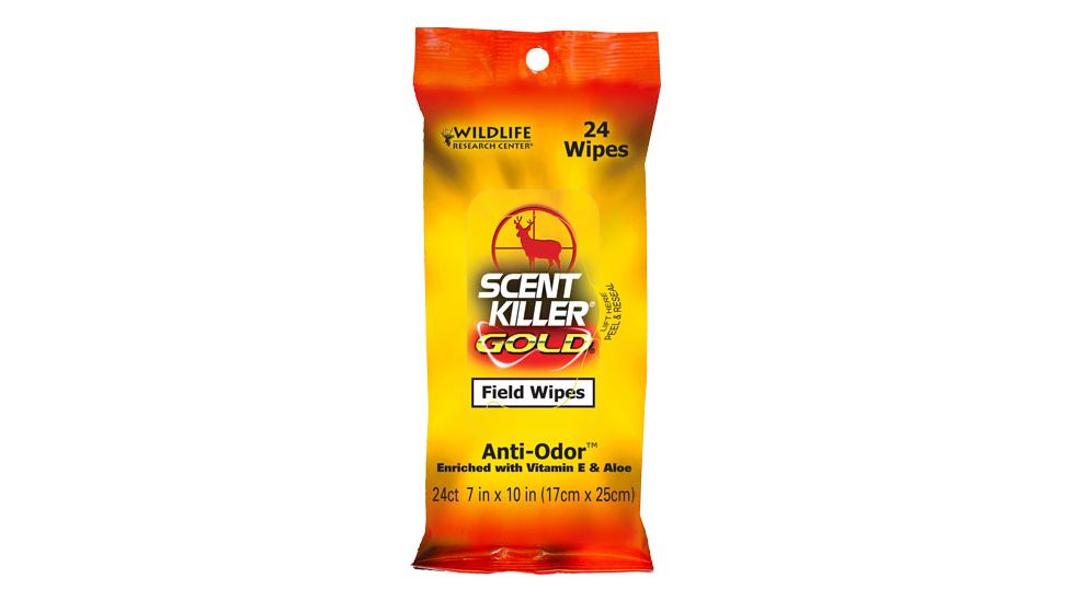 Wildlife Research Center Scent Killer, Gold Field Wipes 24 pk., 1295