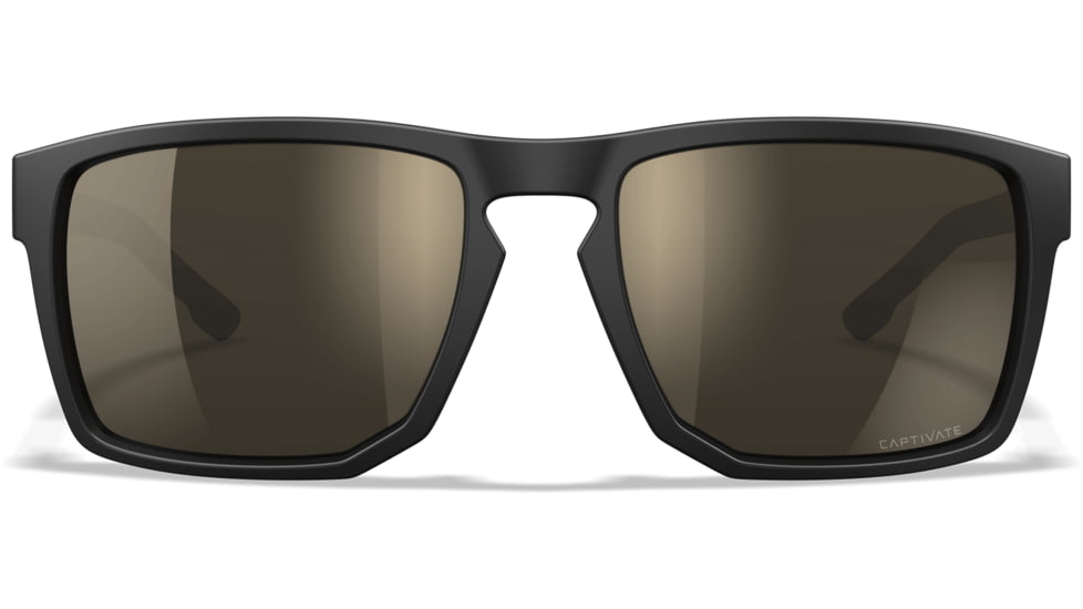 Wiley X Active 6 Apex Captivate Pol Sunglasses, Matte Black Frame, Tungsteen Mirror Lens, AC6APX04