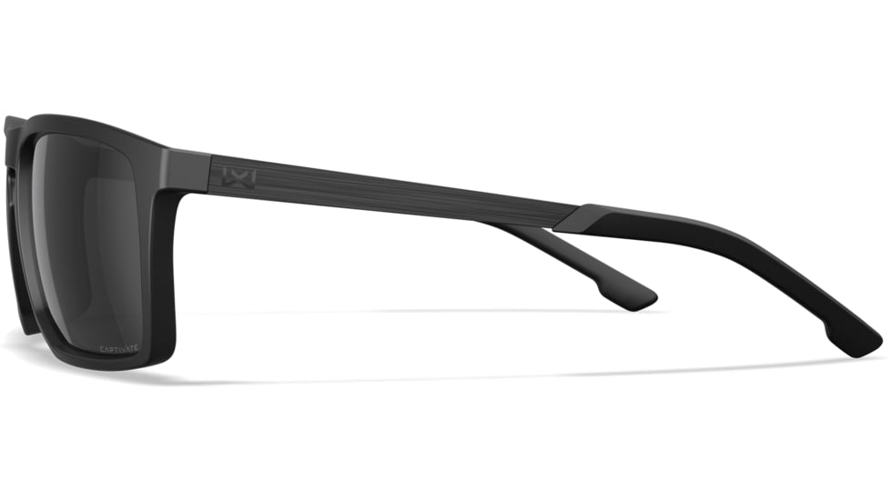 Wiley X Active 6 Axe Captivate Pol Sunglasses, Matte Black Frame, Grey Lens, AC6AXE02