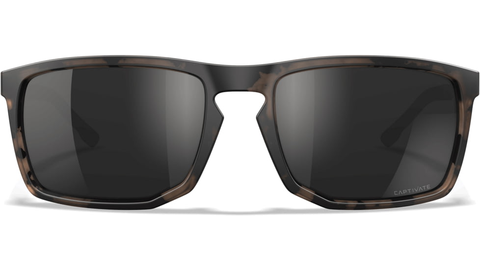 Wiley X Active 6 Axe Captivate Pol Sunglasses, Matte Tortoise Brown, Black Mirror Lens, AC6AXE05