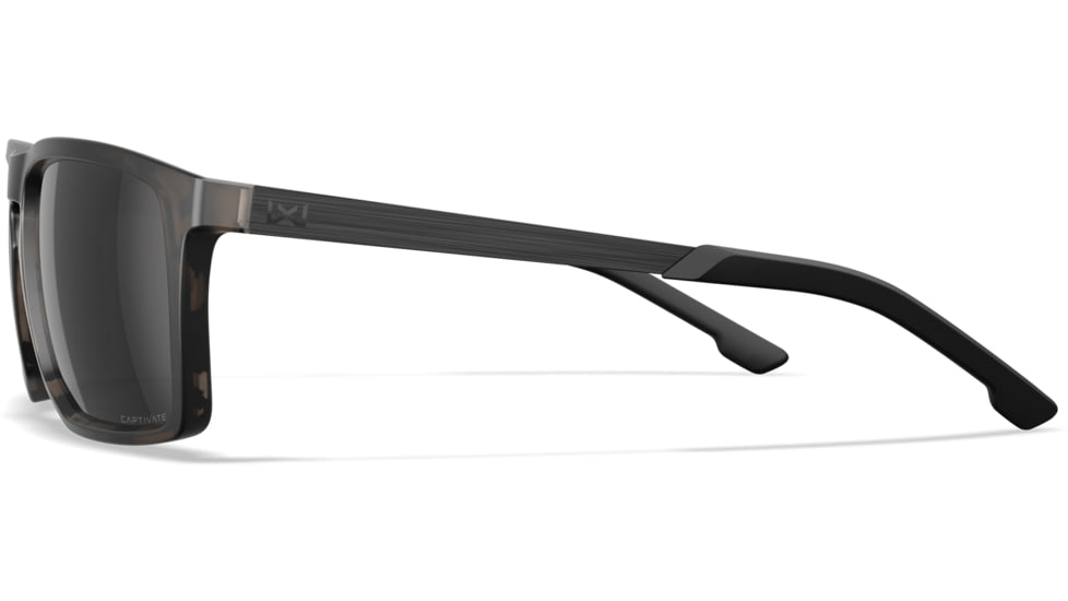 Wiley X Active 6 Axe Captivate Pol Sunglasses, Matte Tortoise Brown, Black Mirror Lens, AC6AXE05