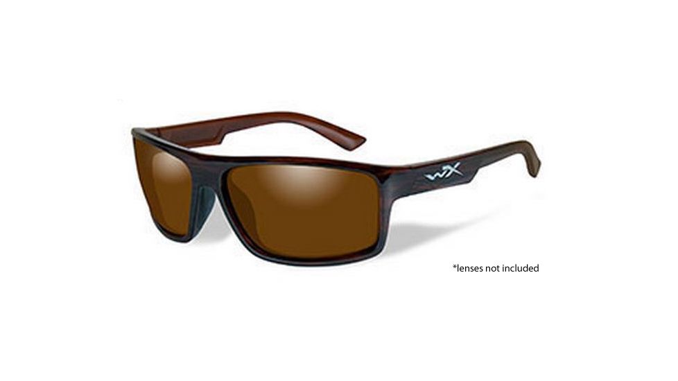 Wiley X WX Peak Replacement Parts - Gloss Layered Tortoise Frame Only w/accessories, No Lens, ACPEA04F
