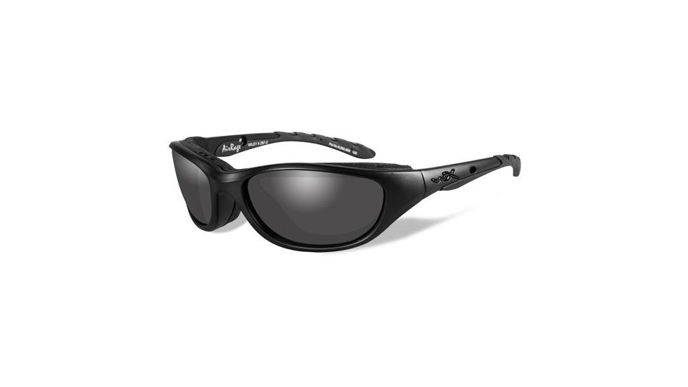 Wiley X Airrage Progressive Prescription Sunglasses, Gloss Black Frame, 696FPR