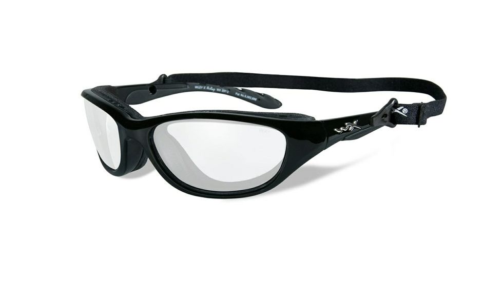 Wiley X Airrage Bifocal Prescription Sunglasses, Gloss Black Frame, 696FBI